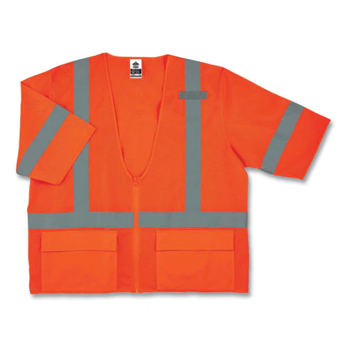 Glowear 8320z Class 3 Standard Zipper Vest, Polyester, 2x-large/3x-large, Orange, Ships In 1-3 Business Days - Image 3