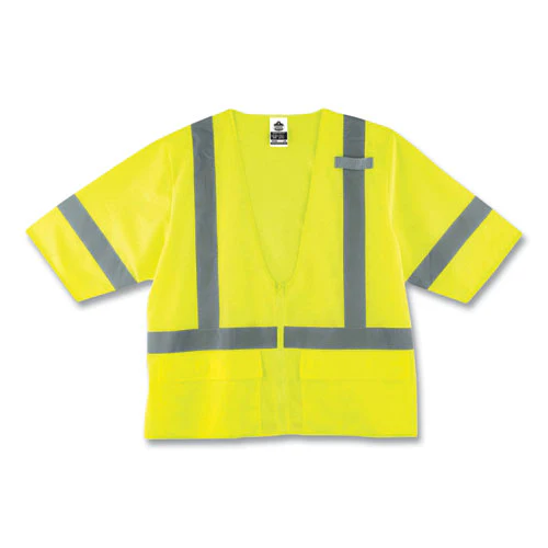 Glowear 8320z Class 3 Standard Zipper Vest, Polyester, Small/medium, Lime, Ships In 1-3 Business Days - Image 1