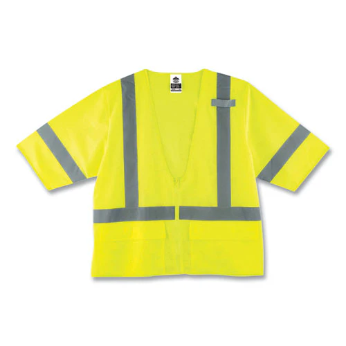 Glowear 8320z Class 3 Standard Zipper Vest, Polyester, Largel/x-large, Lime, Ships In 1-3 Business Days - Image 1