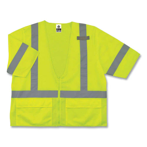 Glowear 8320z Class 3 Standard Zipper Vest, Polyester, Largel/x-large, Lime, Ships In 1-3 Business Days - Image 3