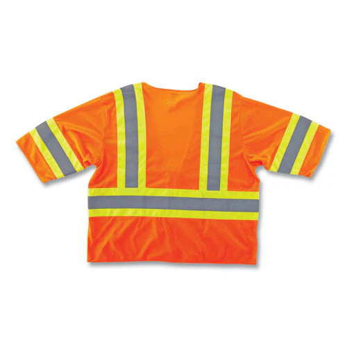 Glowear 8330z Class 3 Two-tone Zipper Vest, Polyester, 4x-large/5x-large, Orange, Ships In 1-3 Business Days - Image 1