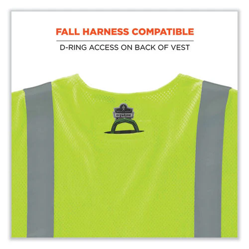 Glowear 8356frhl Class 3 Fr Hook And Loop Safety Vest With Sleeves, Modacrylic, Small/med, Lime, Ships In 1-3 Business Days - Image 3