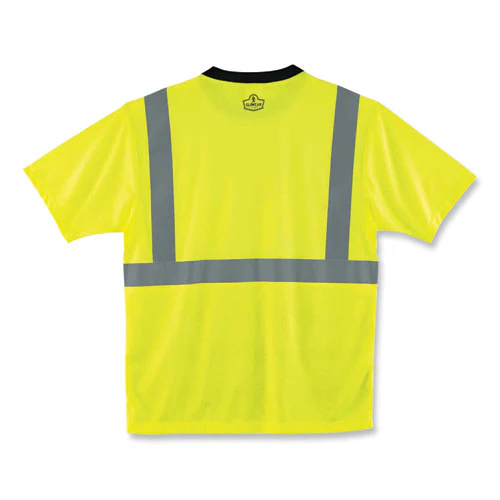 Glowear 8289bk Class 2 Hi-vis T-shirt With Black Bottom, 4x-large, Lime, Ships In 1-3 Business Days - Image 3