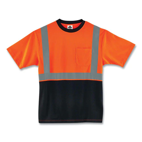Glowear 8289bk Class 2 Hi-vis T-shirt With Black Bottom, 3x-large, Orange, Ships In 1-3 Business Days - Image 1