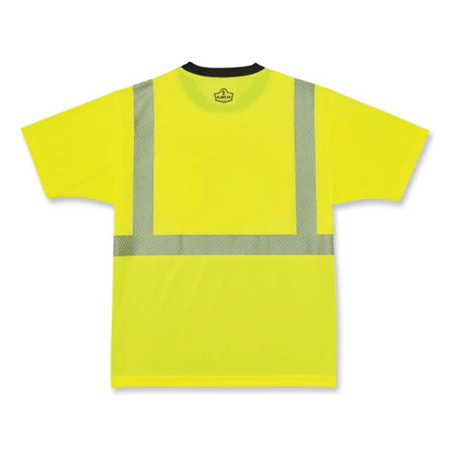 Glowear 8280bk Class 2 Performance T-shirt With Black Bottom, Polyester, X-large, Lime, Ships In 1-3 Business Days - Image 3