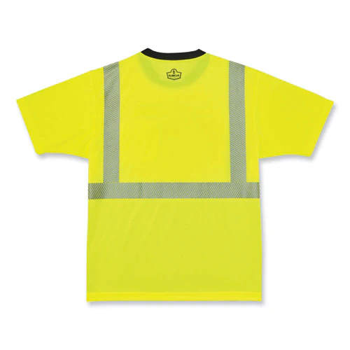 Glowear 8280bk Class 2 Performance T-shirt With Black Bottom, Polyester, 3x-large, Lime, Ships In 1-3 Business Days - Image 2