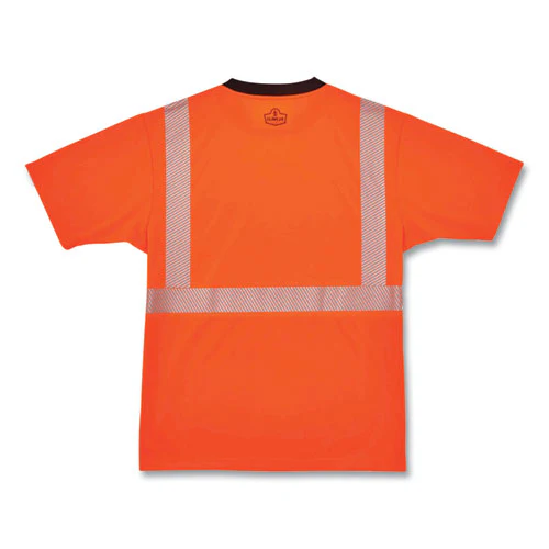 Glowear 8280bk Class 2 Performance T-shirt With Black Bottom, Polyester, Small, Orange, Ships In 1-3 Business Days - Image 3