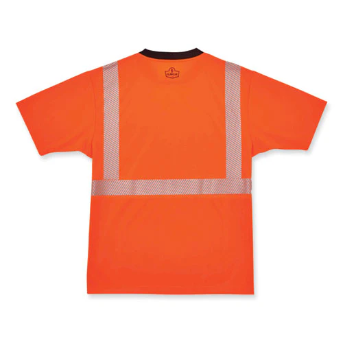 Glowear 8280bk Class 2 Performance T-shirt With Black Bottom, Polyester, Medium, Orange, Ships In 1-3 Business Days - Image 2