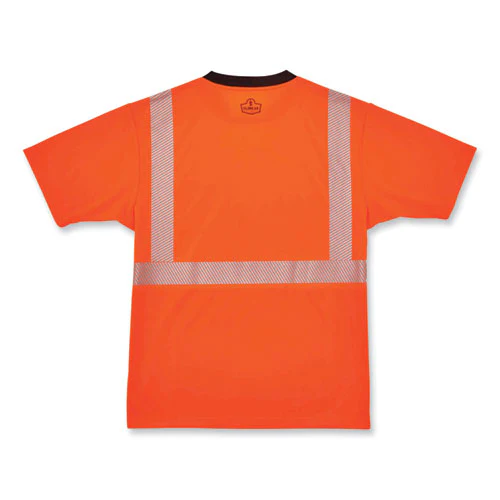Glowear 8280bk Class 2 Performance T-shirt With Black Bottom, Polyester, 2x-large, Orange, Ships In 1-3 Business Days - Image 3