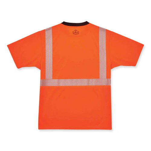 Glowear 8280bk Class 2 Performance T-shirt With Black Bottom, Polyester, 4x-large, Orange, Ships In 1-3 Business Days - Image 2
