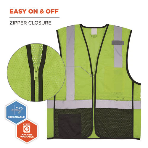 Glowear 8210z Hi-vis Class 2 Mesh Vest, 4x-large To 5x-large, Lime, Ships In 1-3 Business Days - Image 3