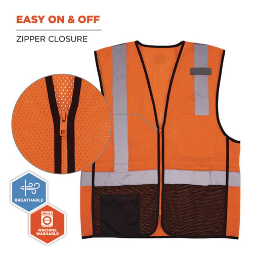 Glowear 8210z Hi-vis Class 2 Mesh Vest, Small To Medium, Orange, Ships In 1-3 Business Days - Image 3