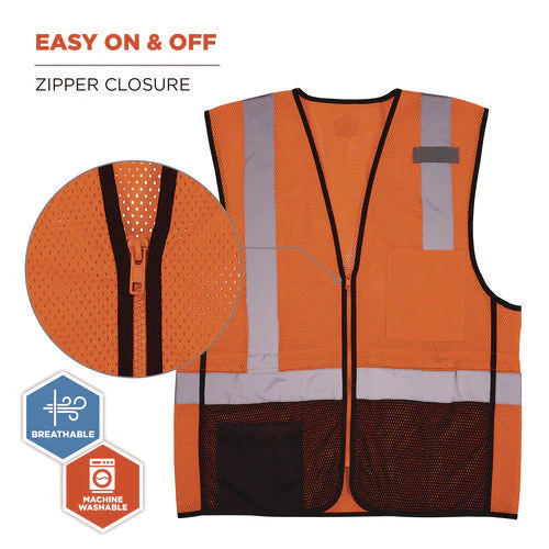 Glowear 8210z Hi-vis Class 2 Mesh Vest, 4x-large To 5x-large, Orange, Ships In 1-3 Business Days - Image 2