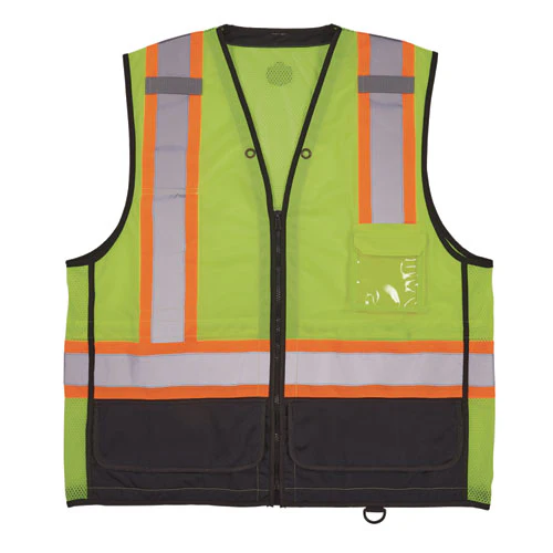 Glowear 8251hdz Class 2 Two-tone Hi-vis Safety Vest, 2x-large To 3x-large, Lime, Ships In 1-3 Business Days - Image 1