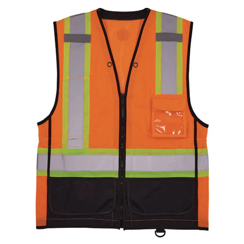 Glowear 8251hdz Class 2 Two-tone Hi-vis Safety Vest, 2x-large To 3x-large, Orange, Ships In 1-3 Business Days - Image 1