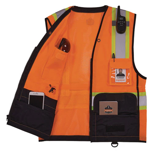 Glowear 8251hdz Class 2 Two-tone Hi-vis Safety Vest, 4x-large To 5x-large, Orange, Ships In 1-3 Business Days - Image 3