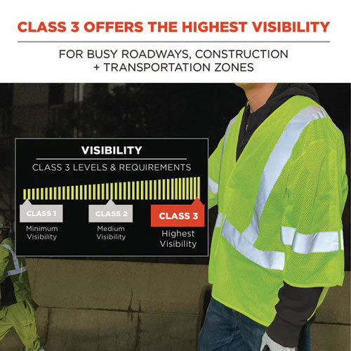 Glowear 8315ba Class 3 Hi-vis Breakaway Safety Vest, 4x-large To 5x-large, Lime, Ships In 1-3 Business Days - Image 2