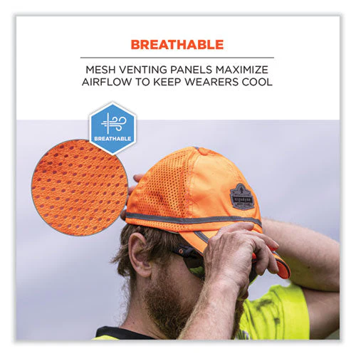 Glowear 8930 Hi-vis Baseball Cap, Polyester, One Size Fits Most, Orange, Ships In 1-3 Business Days - Image 2
