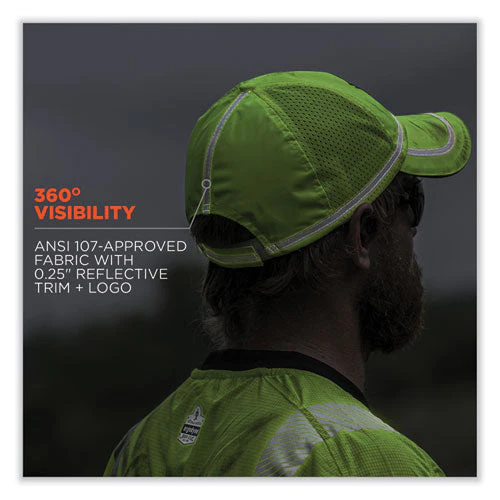 Glowear 8930 Hi-vis Baseball Cap, Polyester, One Size Fits Most, Lime, Ships In 1-3 Business Days - Image 2