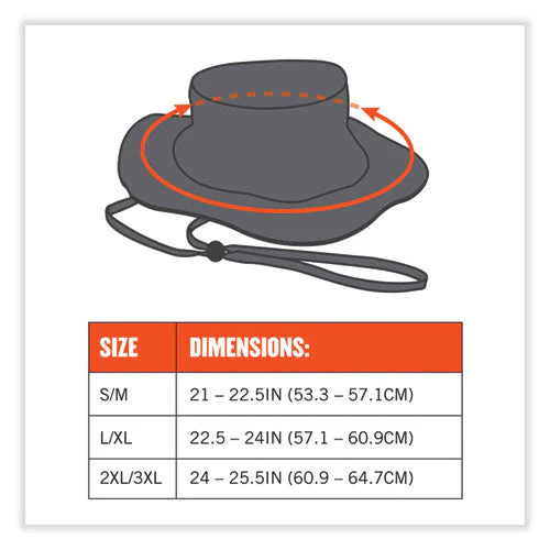 Glowear 8935 Hi-vis Ranger Sun Hat, Polyester, 2x-large/3x-large, Orange, Ships In 1-3 Business Days - Image 2
