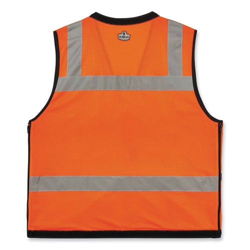 Glowear 8253hdz Class 2 Heavy-duty Mesh Surveyors Vest, Polyester, Small/medium, Orange, Ships In 1-3 Business Days - Image 3