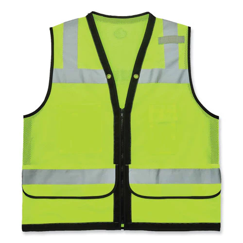 Glowear 8253hdz Class 2 Heavy-duty Mesh Surveyors Vest, Polyester, Small/medium, Lime, Ships In 1-3 Business Days - Image 1