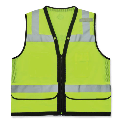 Glowear 8253hdz Class 2 Heavy-duty Mesh Surveyors Vest, Polyester, 2x-large/3x-large, Lime, Ships In 1-3 Business Days - Image 1