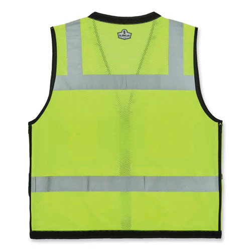 Glowear 8253hdz Class 2 Heavy-duty Mesh Surveyors Vest, Polyester, 2x-large/3x-large, Lime, Ships In 1-3 Business Days - Image 3