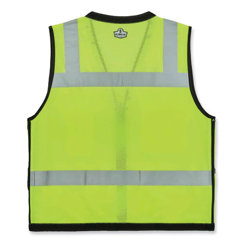 Glowear 8253hdz Class 2 Heavy-duty Mesh Surveyors Vest, Polyester, 4x-large/5x-large, Lime, Ships In 1-3 Business Days - Image 2