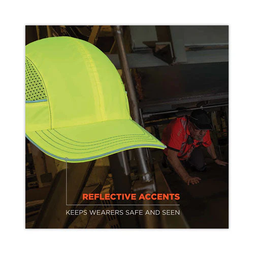 Skullerz 8950 Bump Cap Hat, Long Brim, Lime, Ships In 1-3 Business Days - Image 3