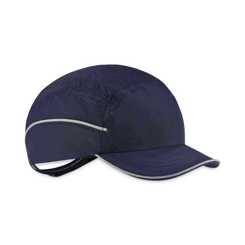 Skullerz 8955 Lightweight Bump Cap Hat, Short Brim, Navy, Ships In 1-3 Business Days - Image 1