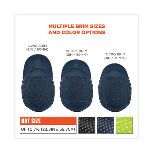 Skullerz 8955 Lightweight Bump Cap Hat, Long Brim, Navy, Ships In 1-3 Business Days - Image 3
