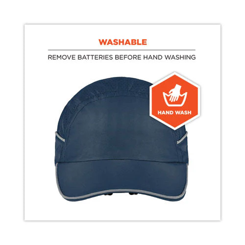 Skullerz 8965 Lightweight Bump Cap Hat With Led Lighting, Long Brim, Navy, Ships In 1-3 Business Days - Image 2