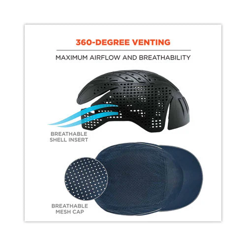 Skullerz 8965 Lightweight Bump Cap Hat With Led Lighting, Long Brim, Navy, Ships In 1-3 Business Days - Image 3