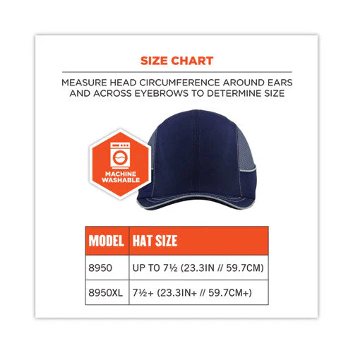 Skullerz 8950xl Xl Bump Cap Hat, Short Brim, Navy, Ships In 1-3 Business Days - Image 3