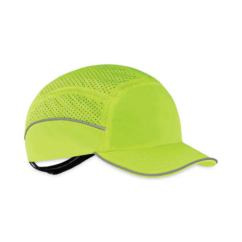 Skullerz 8955 Lightweight Bump Cap Hat, Short Brim Lime, Ships In 1-3 Business Days - Image 1