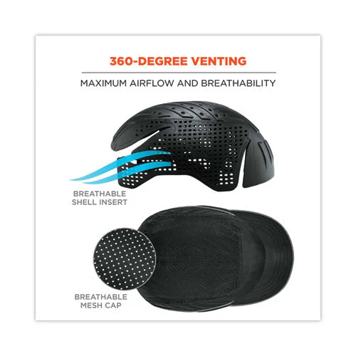 Skullerz 8955 Lightweight Bump Cap Hat, Micro Brom, Black, Ships In 1-3 Business Days - Image 2