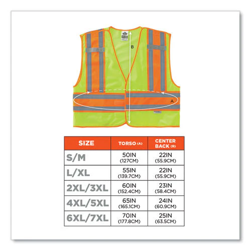 Glowear 8245psv Class 2 Public Safety Vest, Polyester, 4x-large/5x-large, Lime, Ships In 1-3 Business Days - Image 3