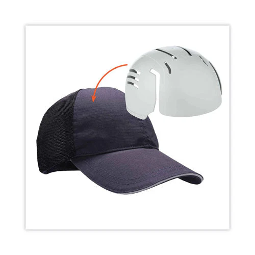 Skullerz 8946 Baseball Cap With Bump Cap Insert, Os, Navy, Ships In 1-3 Business Days - Image 2
