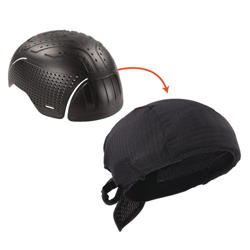 Skullerz 8948 Mesh Do Rag Bandana And Bump Cap Insert, Black, Ships In 1-3 Business Days - Image 1