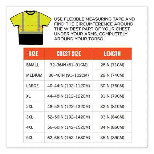 Glowear 8283bk Class 2 Lightweight Performance Hi-vis T-shirt, Polyester, Medium, Lime, Ships In 1-3 Business Days - Image 3