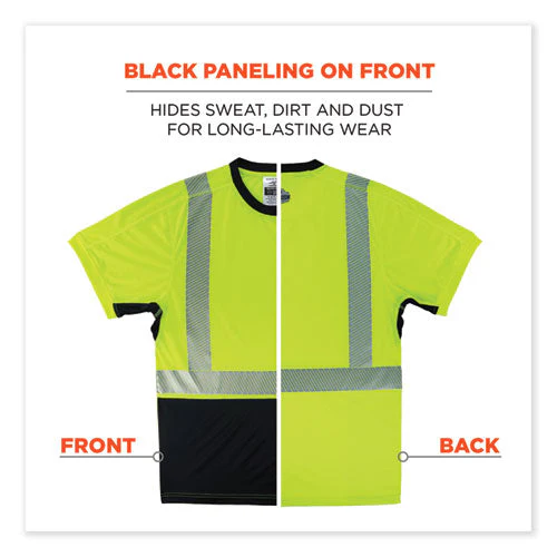 Glowear 8283bk Class 2 Lightweight Performance Hi-vis T-shirt, Polyester, Large, Lime, Ships In 1-3 Business Days - Image 2
