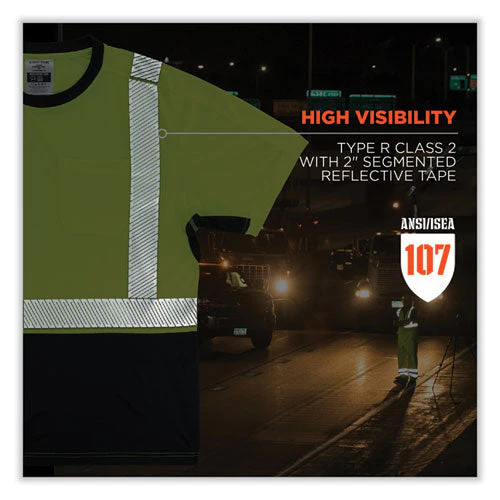 Glowear 8283bk Class 2 Lightweight Performance Hi-vis T-shirt, Polyester, 4x-large, Lime, Ships In 1-3 Business Days - Image 3
