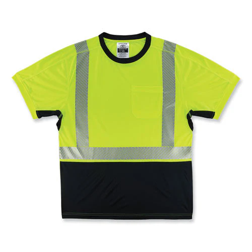 Glowear 8283bk Class 2 Lightweight Performance Hi-vis T-shirt, Polyester, 5x-large, Lime, Ships In 1-3 Business Days - Image 1