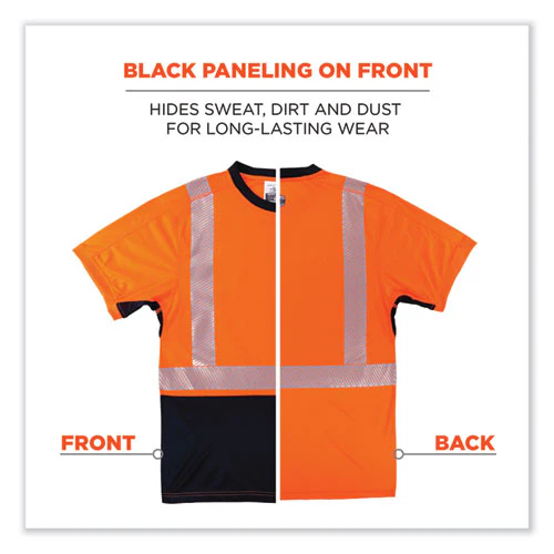 Glowear 8283bk Class 2 Lightweight Performance Hi-vis T-shirt, Polyester, 3x-large, Orange, Ships In 1-3 Business Days - Image 3