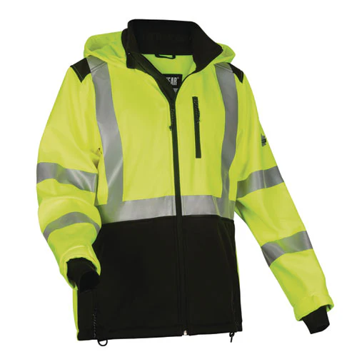 Glowear 8353 Class 3 Hi-vis Softshell Water-resistant Jacket, Large, Lime, Ships In 1-3 Business Days - Image 1