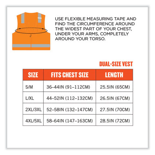 Glowear 8249z Class 2 Economy Surveyors Zipper Vest, Polyester, X-small, Orange, Ships In 1-3 Business Days - Image 2