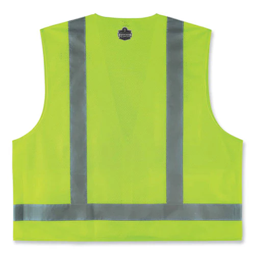 Glowear 8249z Class 2 Economy Surveyors Zipper Vest, Polyester, X-small, Lime, Ships In 1-3 Business Days - Image 3