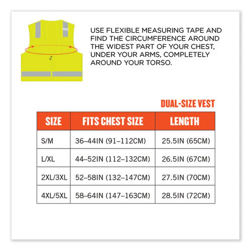 Glowear 8249z Class 2 Economy Surveyors Zipper Vest, Polyester, X-small, Lime, Ships In 1-3 Business Days - Image 2