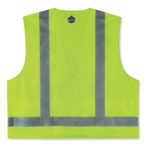 Glowear 8249z Class 2 Economy Surveyors Zipper Vest, Polyester, Small/medium, Lime, Ships In 1-3 Business Days - Image 2